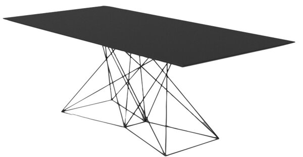 VONDOM - Stôl XL FAZ s podstavcom z nehrdzavejúcej ocele