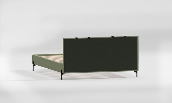 Zelená čalúnená dvojlôžková posteľ s roštom 180x200 cm Tulsa – Ropez