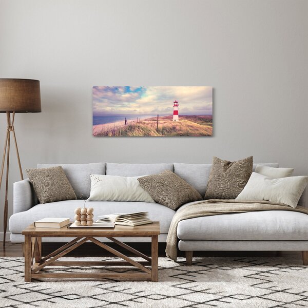 Obraz - Červený maják (120x50 cm)