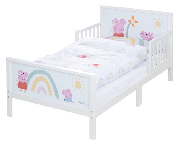 Biela detská posteľ 70x140 cm Peppa Pig – Roba