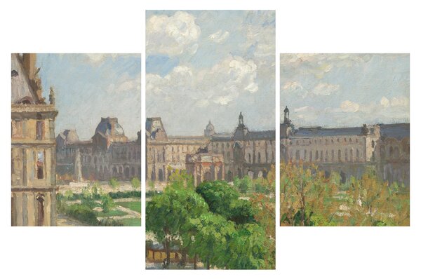 Obraz - Camille Pissarro, Place du Carrousel, Paris, reprodukcia (90x60 cm)