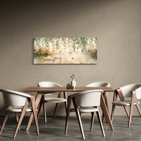 Obraz - Jazero, aquarel (120x50 cm)