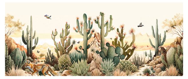 Obraz - Púšť, aquarel (120x50 cm)
