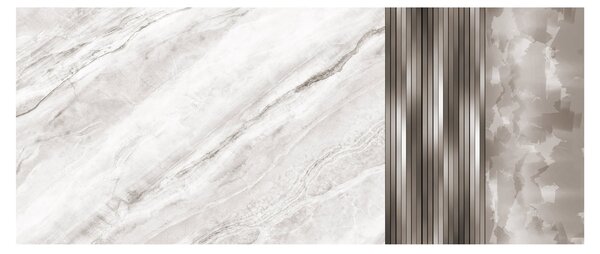 Obraz - Mramor so striebornými linkami (120x50 cm)