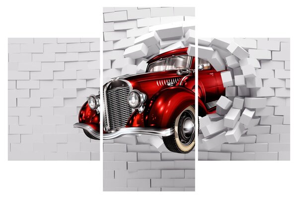 Obraz - Červené auto (90x60 cm)