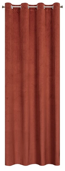 ZATEMŇOVACÍ ZÁVES NA KRÚŽKOCH LILI 140X250 CM TEHLOVÁ