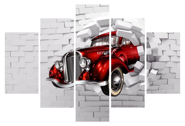 Obraz - Červené auto (150x105 cm)