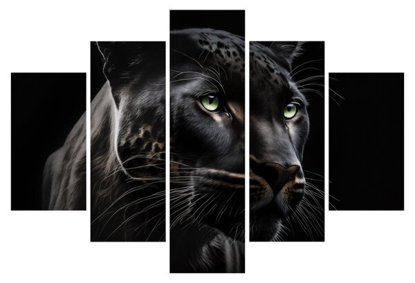 Obraz - Čierny panter (150x105 cm)