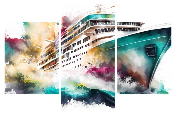 Obraz - Akvarelové more (90x60 cm)