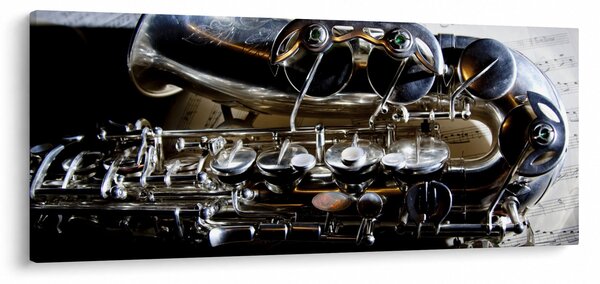 Obraz - Saxofón (120x50 cm)