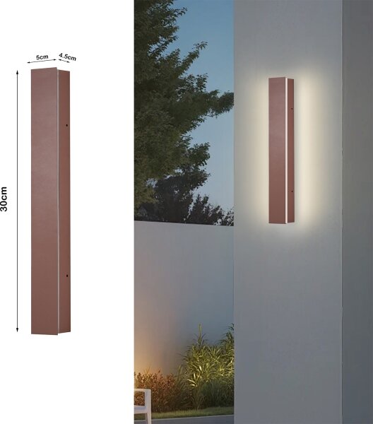 Brilagi - vonkajšie nástenné LED svietidlo LINEAR LED/8W/230V 3000K IP65 30 cm hnedé CRI 90