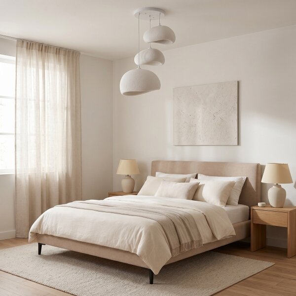 Brilagi - Luster na lane WABI SABI 3xE27/40W/230V priemer 76 cm biela