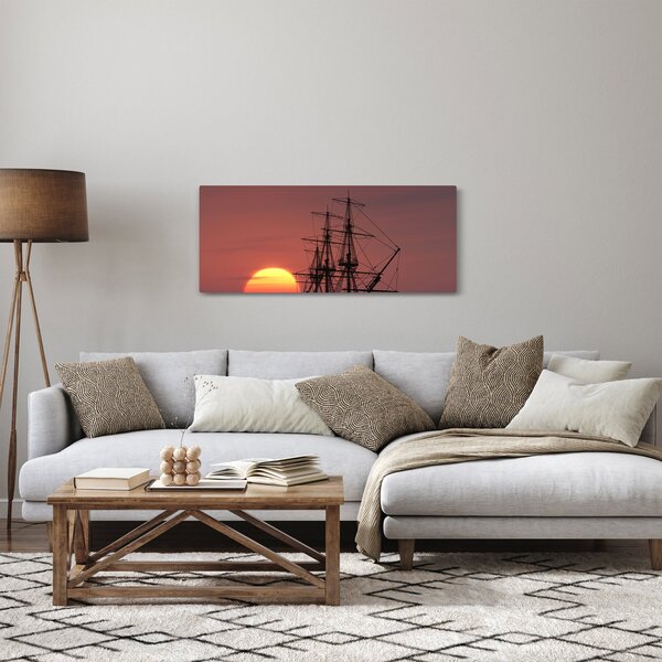 Obraz - Stredoveká loď (120x50 cm)