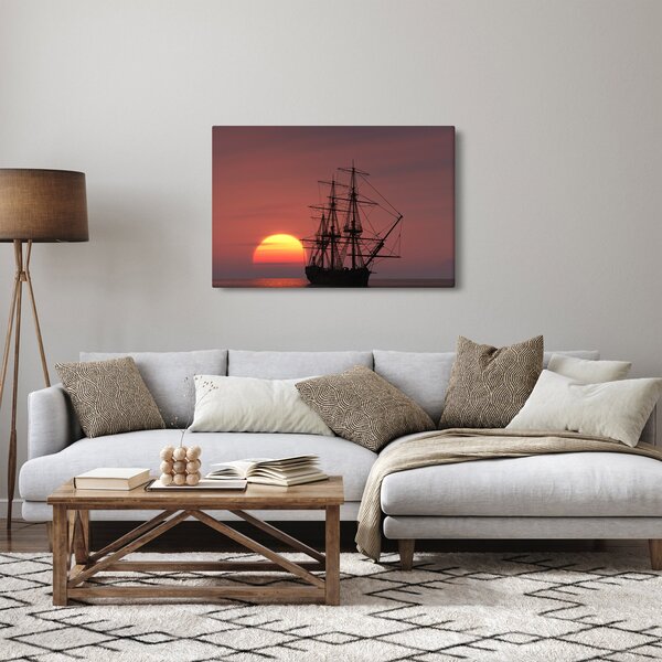 Obraz - Stredoveká loď (90x60 cm)