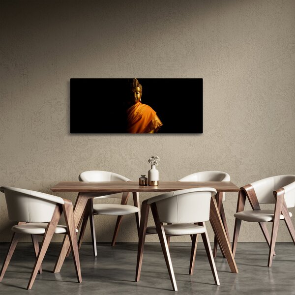 Obraz - Zlatá socha Budhu (120x50 cm)