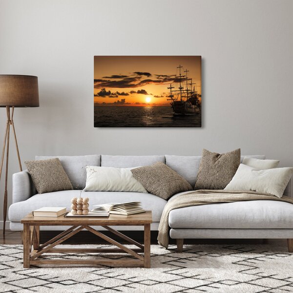 Obraz - Pirátska loď (90x60 cm)