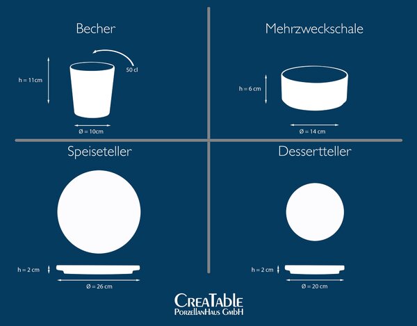 KOMBINOVANÝ SERVIS 8-dielne Creatable - Online Only bytové doplnky, Online Only