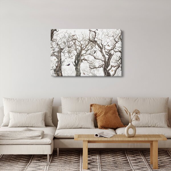 Obraz - Lesný vzor, kresba (90x60 cm)