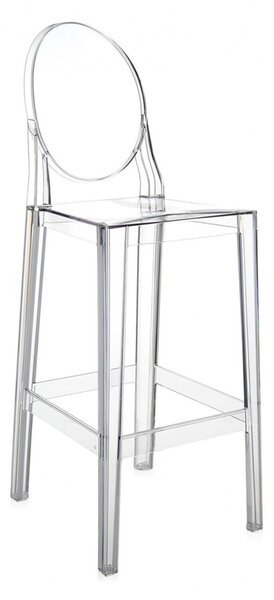 Kartell - Barová stolička One More vysoká, transparentná
