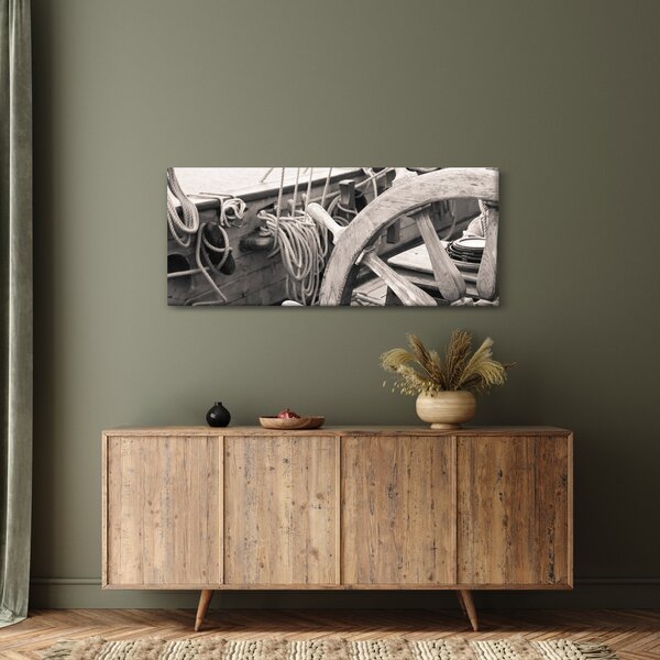 Obraz - Kormidlo plachetnice (120x50 cm)