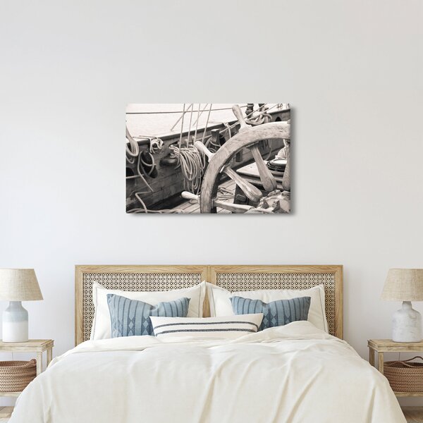Obraz - Kormidlo plachetnice (90x60 cm)