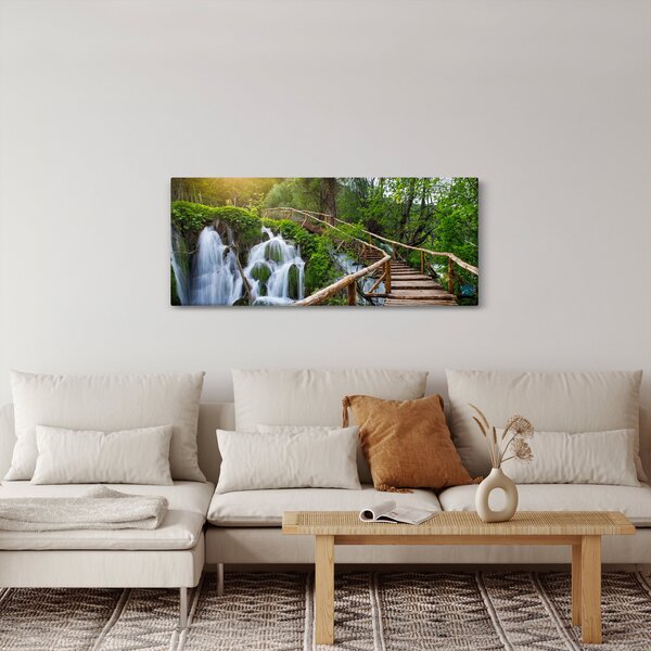 Obraz - Plitvické jazerá (120x50 cm)