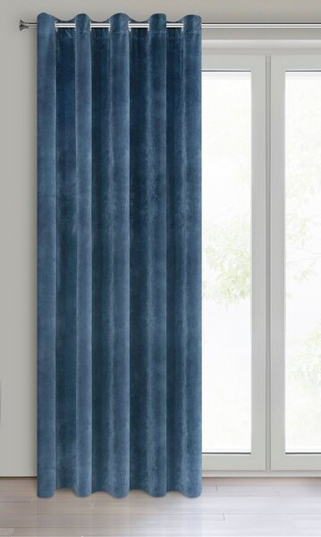 ZATEMŇOVACÍ ZÁVES NA KRÚŽKOCH VILLA 140X250 CM NÁMORNÍCKA MODRÁ