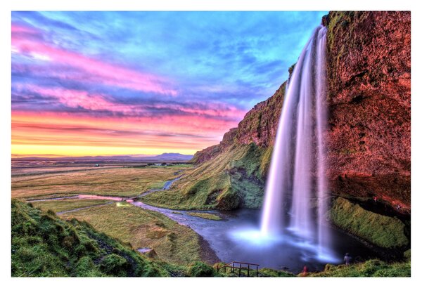 Obraz - Vodopád Seljalandsfoss (90x60 cm)