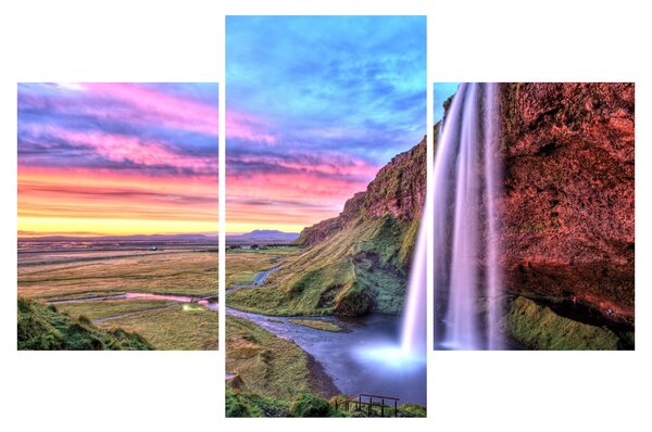 Obraz - Vodopád Seljalandsfoss (90x60 cm)