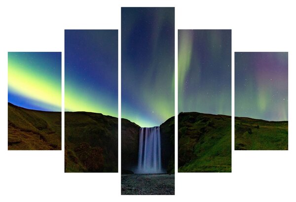 Obraz - Polárna žiara na Islande (150x105 cm)