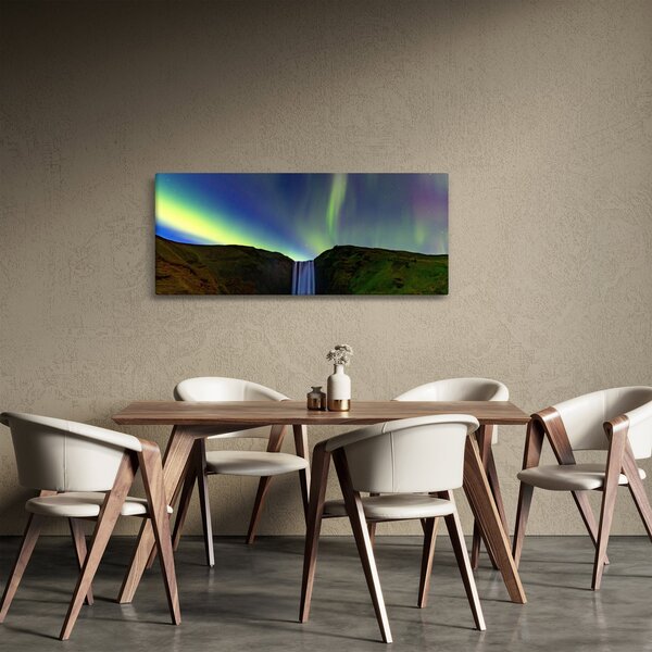 Obraz - Polárna žiara na Islande (120x50 cm)