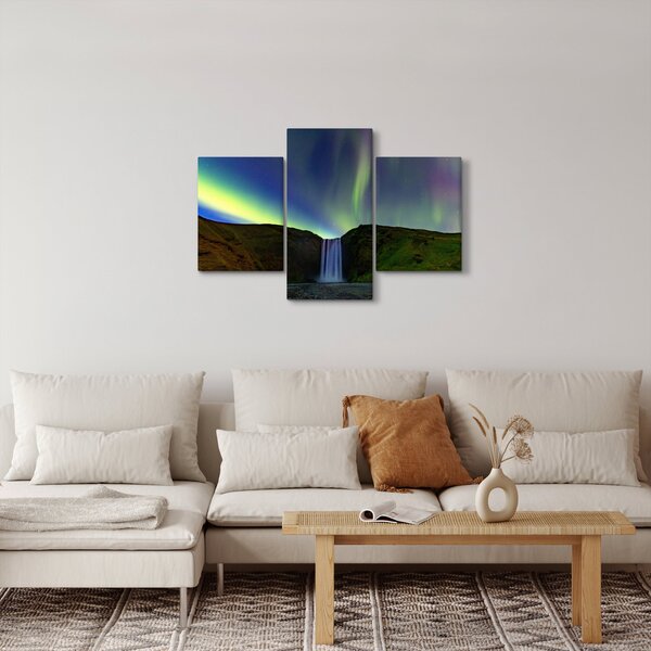 Obraz - Polárna žiara na Islande (90x60 cm)