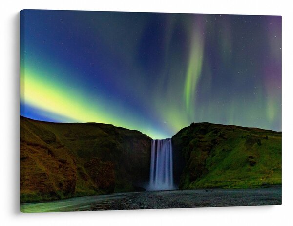 Obraz - Polárna žiara na Islande (70x50 cm)