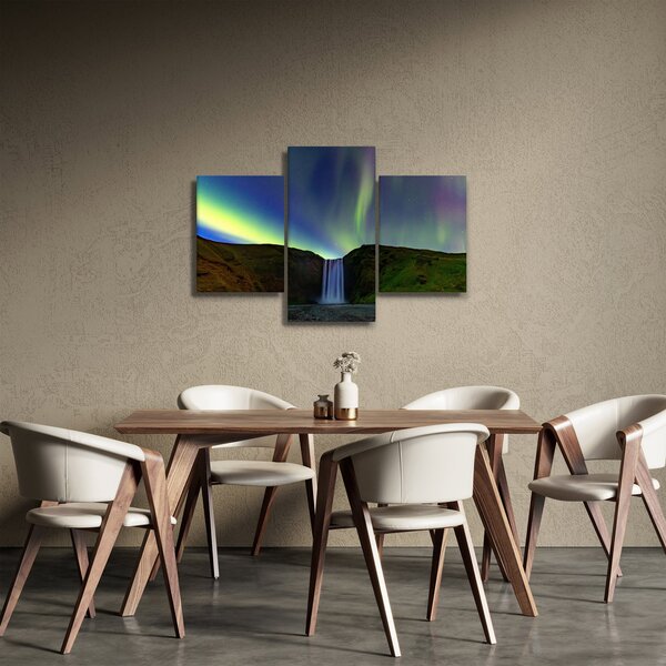Obraz - Polárna žiara na Islande (90x60 cm)