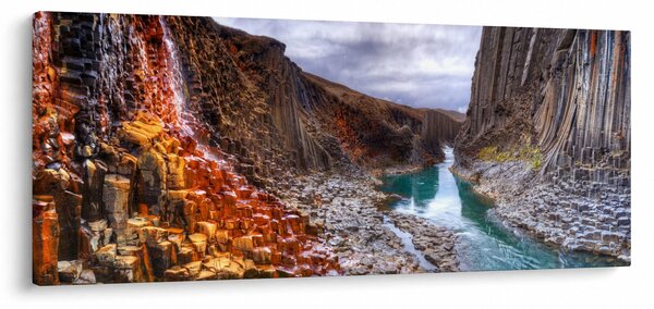 Obraz - kaňon Studlagil (120x50 cm)
