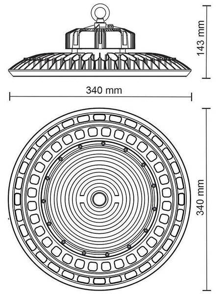 LED svietidlo UFO 150W/IP65/5000K/DALI (LU222/DALI)