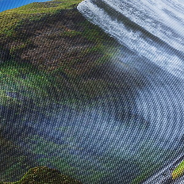Obraz - Vodopád Seljalandsfoss (s hodinami) (90x30 cm)