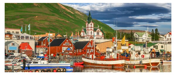 Obraz - Húsavík (120x50 cm)