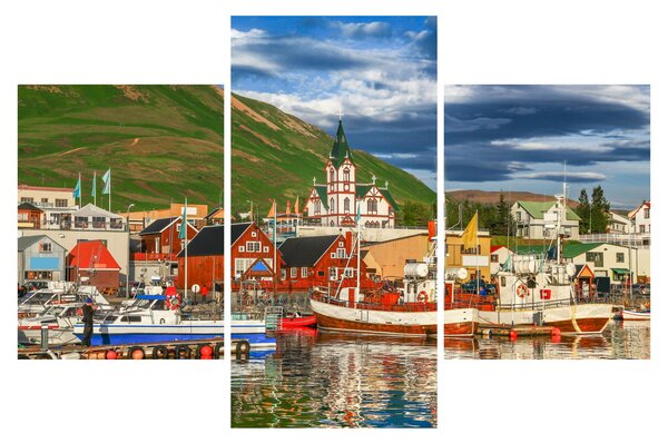 Obraz - Húsavík (90x60 cm)