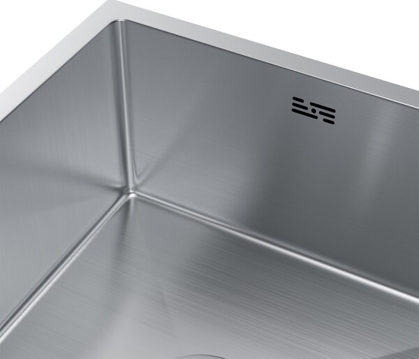 Erga HD, 1-komorový oceľový drez 470x450x210 mm, oceľová, ERG-MLS-HD4745