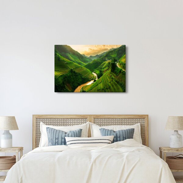 Obraz - Ryžové terasy Mu Cang Chai (90x60 cm)