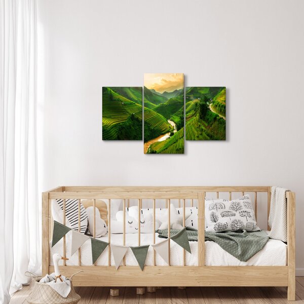 Obraz - Ryžové terasy Mu Cang Chai (90x60 cm)