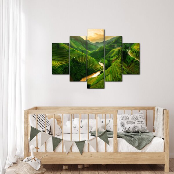 Obraz - Ryžové terasy Mu Cang Chai (150x105 cm)