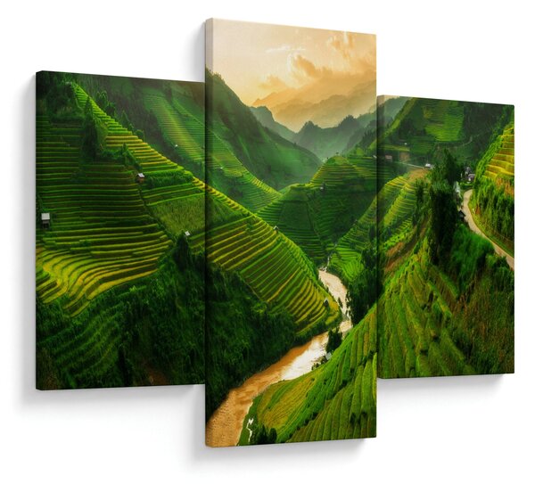 Obraz - Ryžové terasy Mu Cang Chai (90x60 cm)