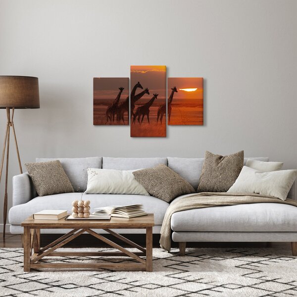 Obraz - Žirafy v africkej savane (90x60 cm)
