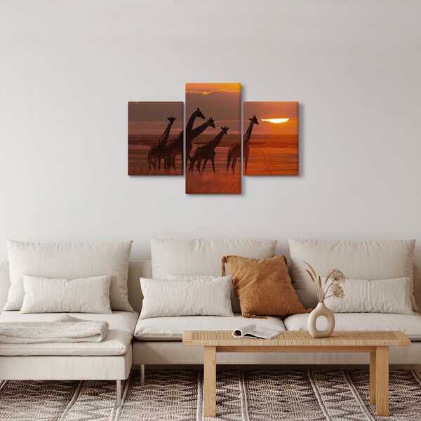 Obraz - Žirafy v africkej savane (90x60 cm)