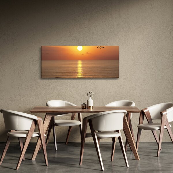 Obraz - Západ slnka nad oceánom (120x50 cm)