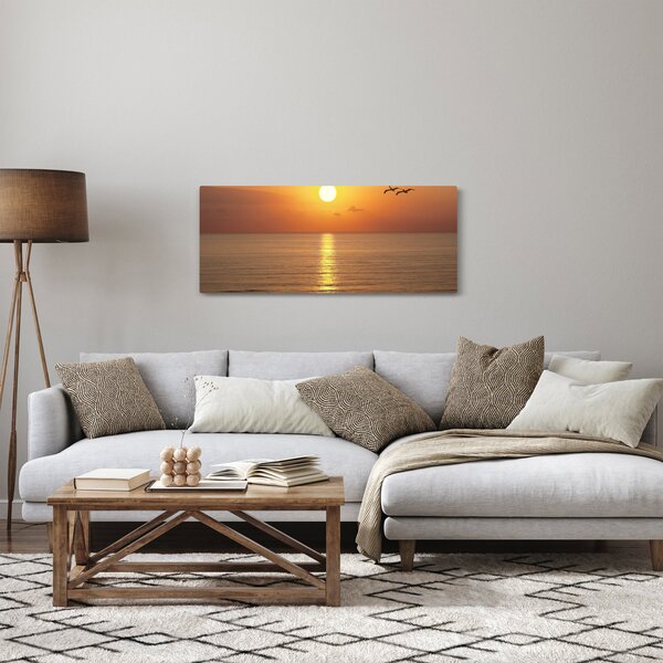 Obraz - Západ slnka nad oceánom (120x50 cm)