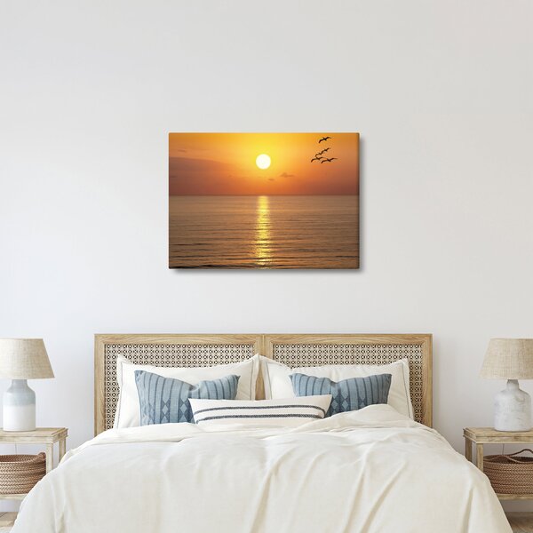 Obraz - Západ slnka nad oceánom (70x50 cm)