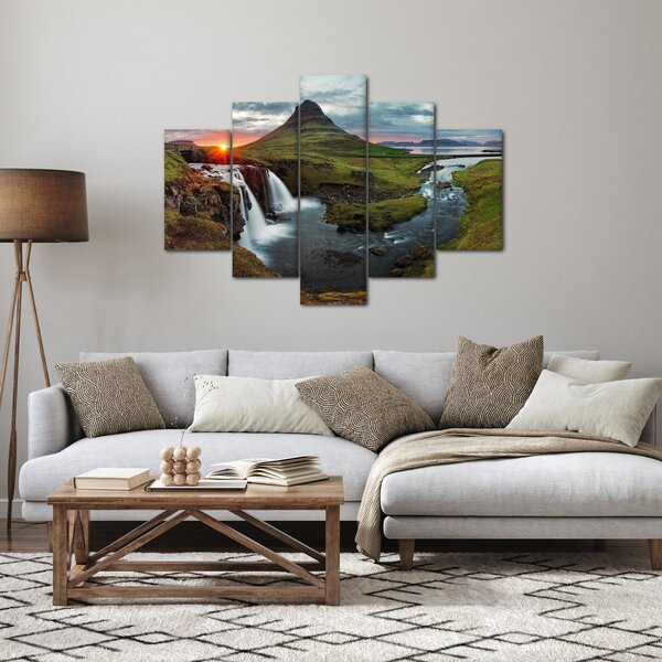 Obraz - Kirkjufell pri západe slnka (150x105 cm)